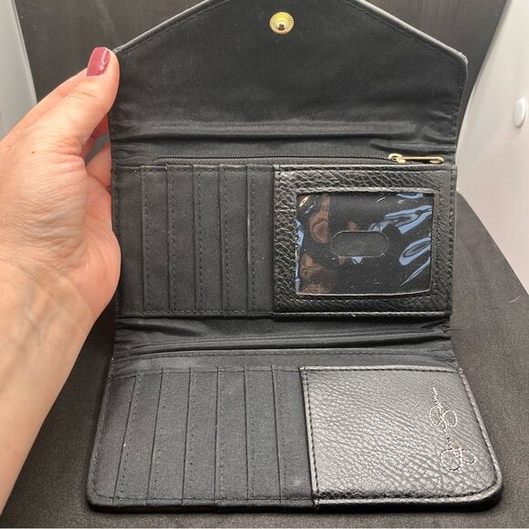 Jessica Simpson Black Leather Wallet - Picture 3 of 7